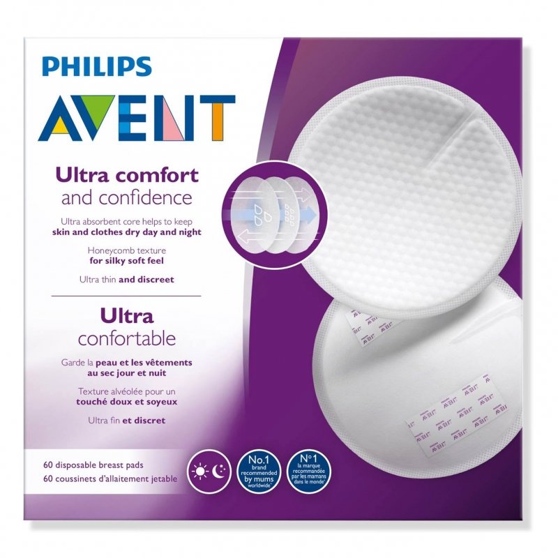 Philips Avent Ultra Confortable 60 Coussinets d'Allaitement Jetable –  Golden baby