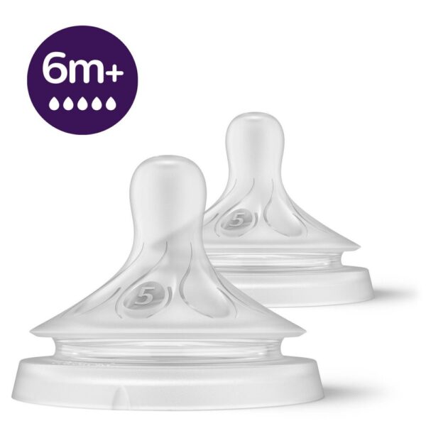 2 Tétine Natural response +6m Flow 5 Avent Philips – Image 2