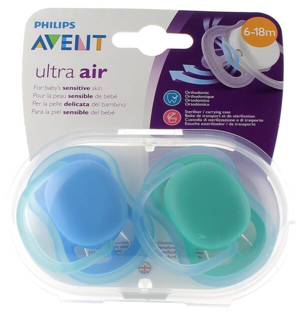 Sucettes Ultra Air 2 pièces 6-18m Avent Philips