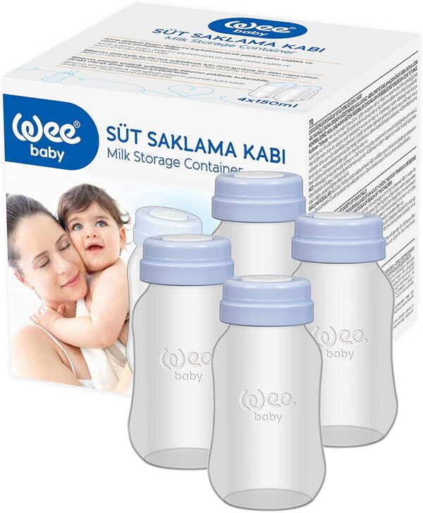 Récipient de stockage de lait Wee Baby (4 pièces)