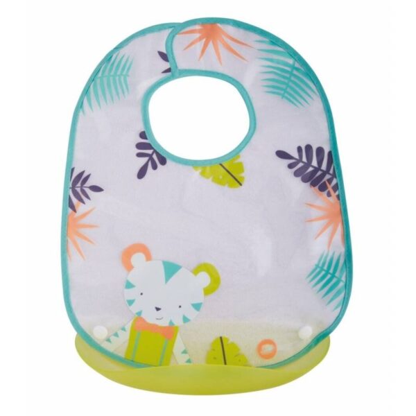 Bavoir Textile Avec Ramasse Miettes Plastiques Jungle Vibes Bébé Confort