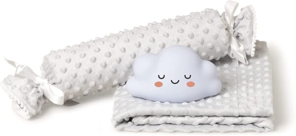 Interbaby Coffret Cadeau Bébé Couverture Bonbon avec Coussin et Lampe – Image 6