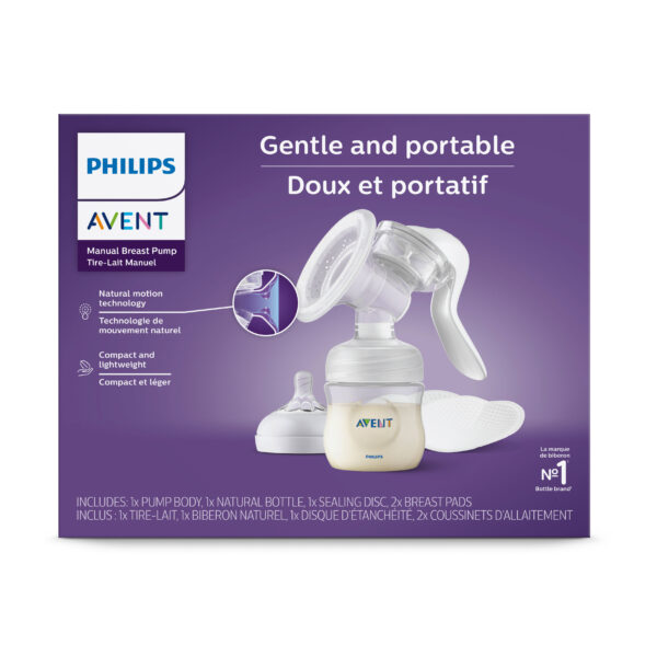 Tire-lait manuel natural motion Transparent de Philips AVENT
