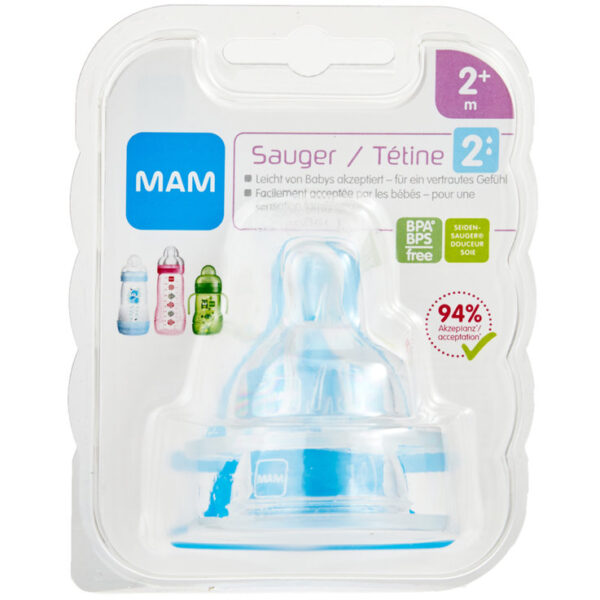 Tétine x2 Silicone (0m+ 2m+ 4m+ 6m+) MAM – Image 4