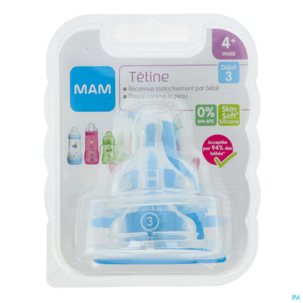 Tétine x2 Silicone (0m+ 2m+ 4m+ 6m+) MAM – Image 2