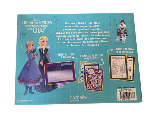 La Reine des Neiges, Joyeuses fêtes avec Olaf : Joyeuses fêtes ! Avec 1 livret de scènes à décorer, 3 planches de stickers pour – Image 2