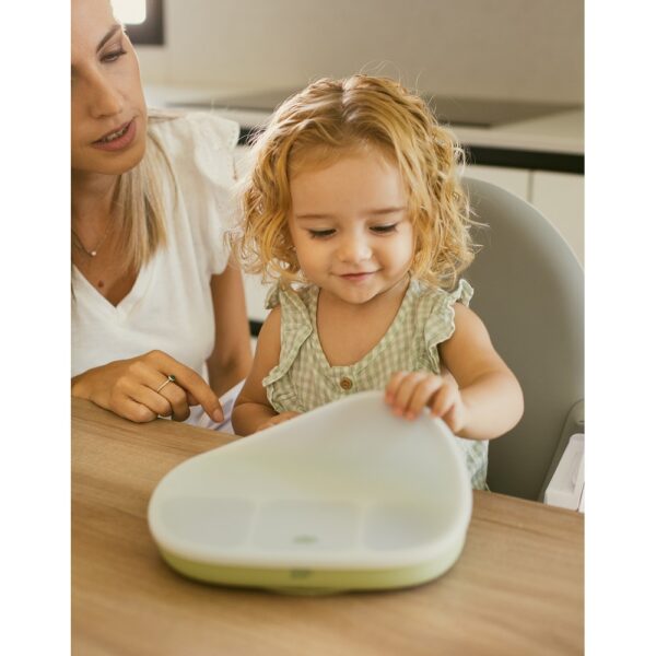 Assiette a Compartiment avec Ventouse et Couvercle en Silicone InterBaby – Image 6