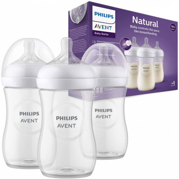 Lot de 3 Biberons de 260ml Natural Response Plastique Avent Philips