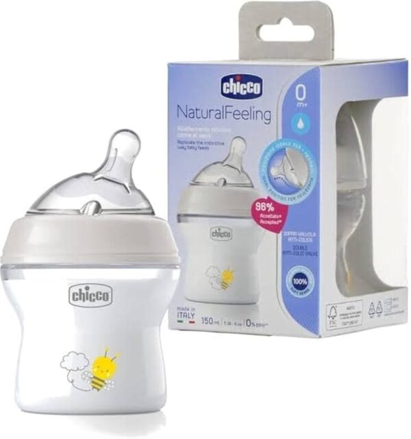 Biberon Chicco Natural Feeling plastique150 ml – Image 5