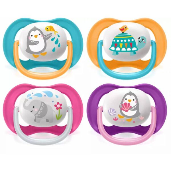 Lot de 2 Sucettes Ultra Air Animals 6-18m Avent Philips