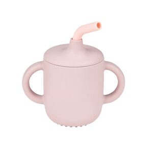 Goblet Avec Paille Et Goupillon en Silicone Nattou