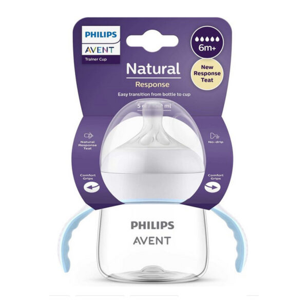 Tasse d'Apprentissage Avec Bec Anti Fuites 150ml Natural Response 6 Mois Avent Philips
